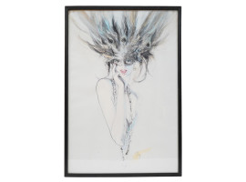 FLAPPER GIRL PORTRAIT LITHOGRAPH BY RICHARD ELY